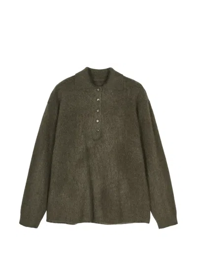 Jnby Polo-collar Sweater In Green