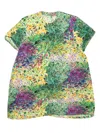 Jnby Pressed Pleated Short-sleeved Dress In Multi