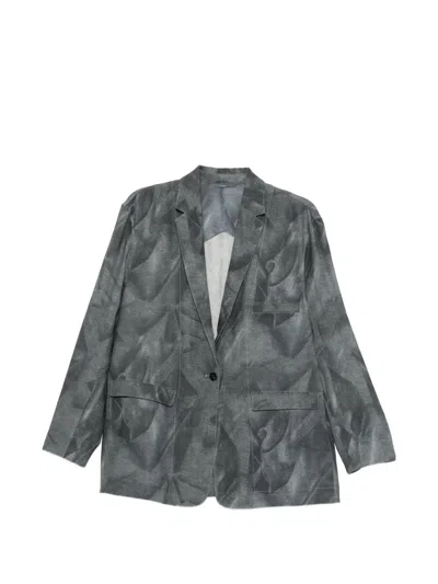 Jnby Printed Blazer In Gray