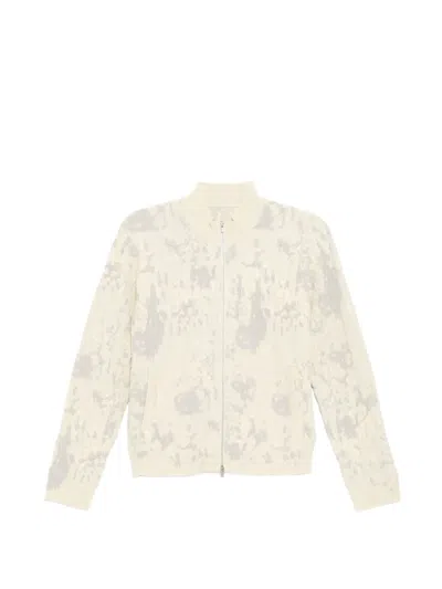 Jnby Printed Cardigan In White