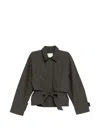Jnby Raglan Tie Jacket In Gray