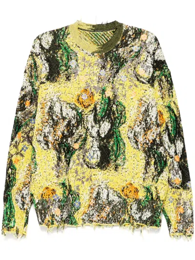 Jnby Raw-cut Jumper In Yellow