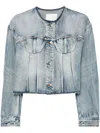 Jnby Raw-hem Denim Jacket In 996