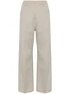 Jnby Relaxed Straight-leg Trousers In Brown