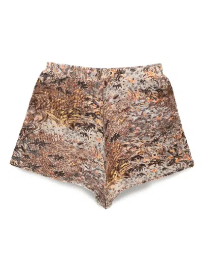 Jnby Rolled-edge Shorts In Brown