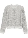Jnby Rounded-collar Cardigan In Grey