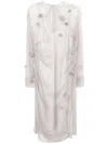 Jnby Rounded Collar Silk Dress In Grey