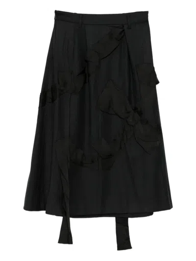 Jnby Ruffled Skirt In Black