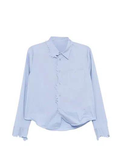 Jnby Scalloped-edge Shirt In Blue