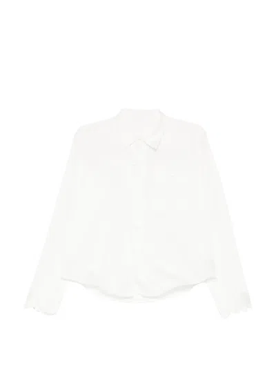 Jnby Scalloped-edge Shirt In White