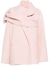 Jnby Scarf-collar Coat In Pink
