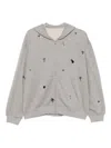 Jnby Sequin-embellished Hoodie In Gray