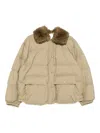 Jnby Shearling-collared Jacket In Neutral