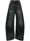 Jnby Side-stripe Wide-leg Jeans In Black