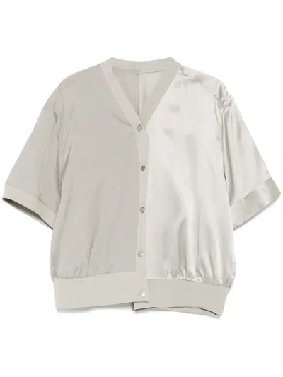 Jnby Silk Shirt In Grey