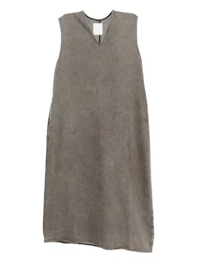 Jnby Sleeveless Cotton Dress In Gray