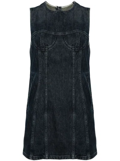 Jnby Sleeveless Denim Dress In Blue
