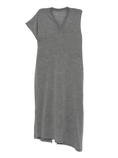Jnby Sleeveless V-neck Dress In Gray