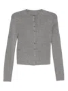 Jnby Slim-fit Cardigan In Gray