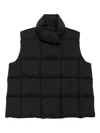 Jnby Square Edge Down Vest In Black