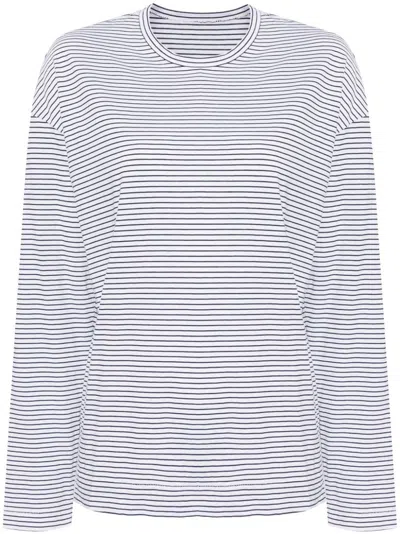 Jnby Striped Long-sleeved T-shirt In White