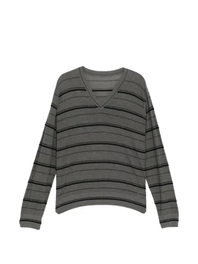 Jnby Striped T-shirt In Gray