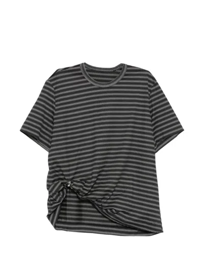 Jnby Striped T-shirt In Gray