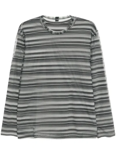 Jnby Striped T-shirt In Gray