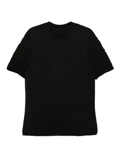 Jnby Striped Top In Black
