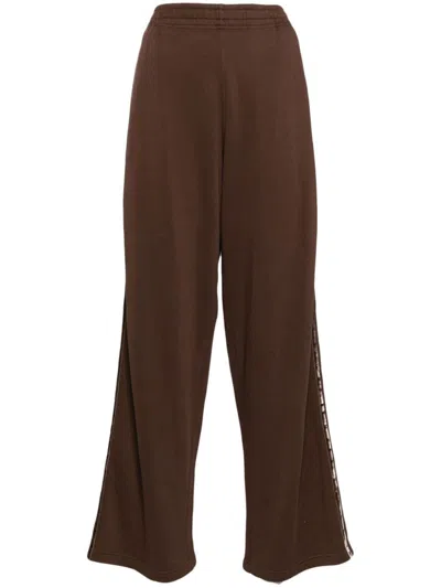 Jnby Striped Track Pants In Brown