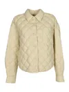 Jnby Style Quilted Jacket In Beige
