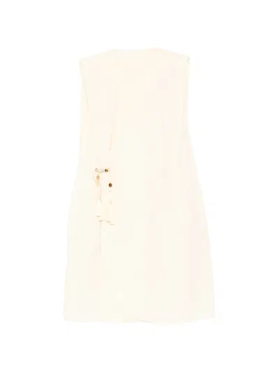 Jnby Tassel-detail Sleeveless Dress In Neutral
