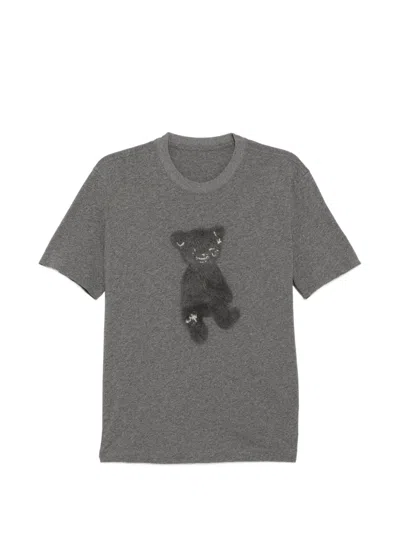 Jnby Teddy-motif T-shirt In Gray