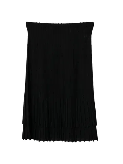 Jnby Textured Midi Skirt In Black