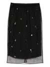 Jnby Three-dimensional Graphic Skirt In Black