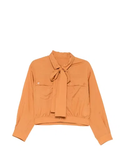 Jnby Tie-neck Jacket In Orange