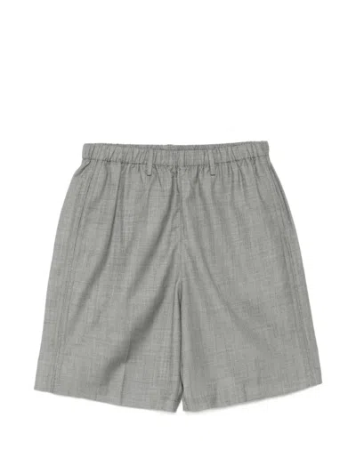 Jnby Twill-weave Tailored Shorts In Gray