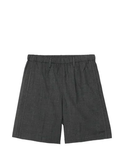 Jnby Twill-weave Tailored Shorts In Gray