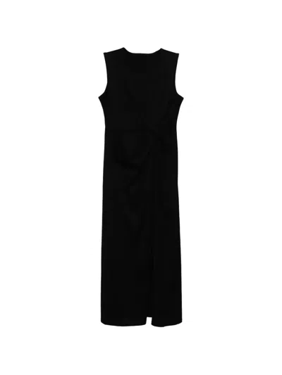 Jnby Twist-detail Sleeveless Dress In Black