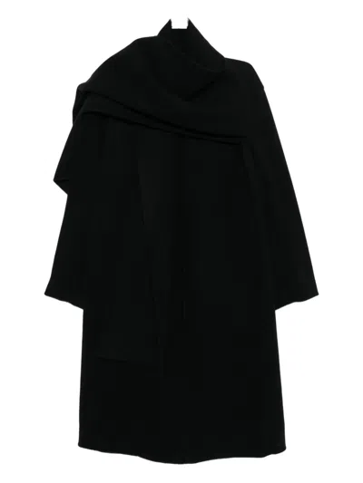 Jnby V-nevk Long Coat In Black