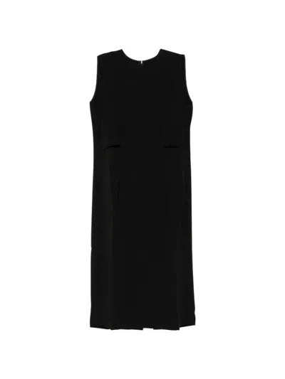 Jnby Waist-cutout Midi Dress In Black