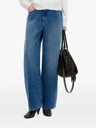 Jnby Ausgeblichene Jeans Mit Bananenschnitt In Blue