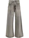 Jnby Wide-leg Cotton Jeans In Grey