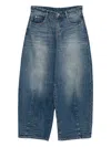 Jnby Wide-leg Rolled-edge Jeans In Blue