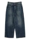 Jnby Wide-leg Rolled-up Jeans In Blue