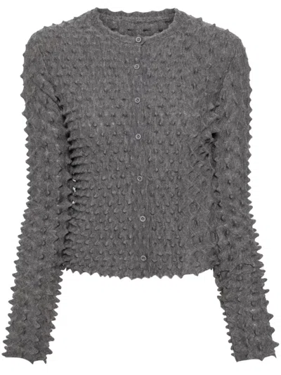 Jnby Wool Cardigan In Grey