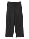 Jnby Wool Jacquard Trousers In Black