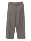 Jnby Wool Jacquard Trousers In Gray