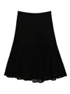 Jnby Wool Midi Skirt In Black
