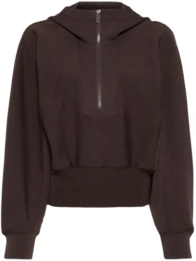 Jnby Zip-fastening Hoodie In Brown